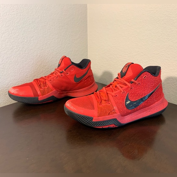 Nike Kyrie 3 Candy Apple Red With Black Men's Size 11